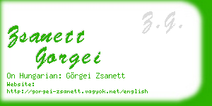 zsanett gorgei business card